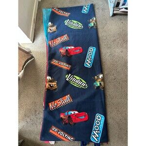 Disney Pixar Cars Lightning McQueen Light Fleece Blue Sleeping Bag Size 2ft.x5ft